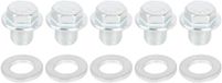 Allecto plus - Set van 5 Bouchons de vidange Vis M10x1 pour Carter d'huile moteur de voiture en métal avec joint