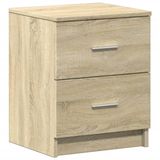 vidaXL Nachtkastje met 2 lades 40x36x50 cm sonoma eikenkleurig