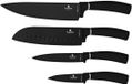 BerlingerHaus Set de couteaux avec revêtement antiadhésif, 4 pièces, Matte Black Collection