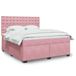 Maison Exclusive - Lit boxspring avec matelas, rose, 180x200 cm, velours
