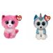 TY - Knuffel - Beanie Boo's - Reagan Cat & Helena Husky - Meerkleurig