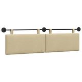vidaXL Hangend hoofdbord Lichtgroen Grijs Corduroy stof