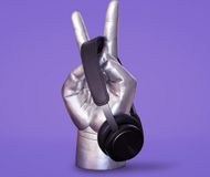 Luckies Support pour casque Peace Out - Argent