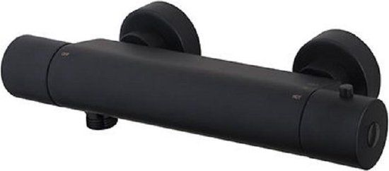AquaVive Irminio Thermostatische Douchekraan - Zwart - 15cm