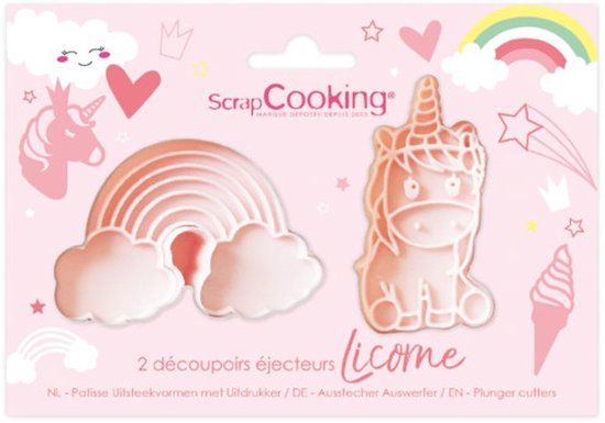 ScrapCooking Plunger Uitstekers Eenhoorn pk/2