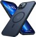 Selected by GSMpunt.nl Hoesje Geschikt voor Apple iPhone 13 - Compatibel met MagSafe - Matte Beschermhoes - Back Cover met Magneet - Geschikt voor Draadloos Opladen met Magnetische Ring - Zwart