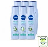 NIVEA 6 x Shampoo Volumeverzorging Versterkend Gezonde Zorg 250 ml Großverpackung