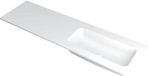 Wastafel INK Faktor Wastafel Polystone Mat Wit 1600x450x15 mm