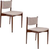 Dutchbone Torrance Eetkamerstoelen Bruin - Set van 2