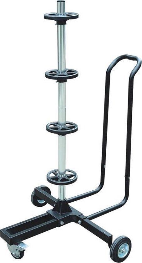 Carpoint Wielstandaard met hoes aluminium zwart - 77cm - Zwart/Zilver