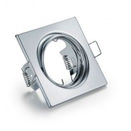 TRIO LEUCHTEN Jura Inbouwspot - Metaal Chroom - Vierkant - 4017807376210
