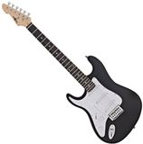 Gear4music Linkshandige LA Elektrische Gitaar, Zwart