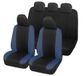 Auto Lupex Auto Accessori Autostoelhoezen, compatibel met Panda 2. 169 en 319, serie 319, polykatoen, complete set (zwart - donkerblauw met volledige rugleuning)