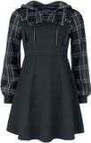 Rock Rebel by EMP Zwart Kort Jurkje met Vetersluiting - Dames - XL