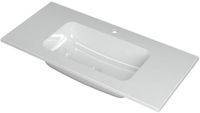 Wastafel INK Faktor Wastafel Polystone Midden met 1 Kraangat - 1000x450x15 mm - Glans Wit