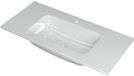 Wastafel INK Faktor Wastafel Polystone Midden met 1 Kraangat - 1000x450x15 mm - Glans Wit