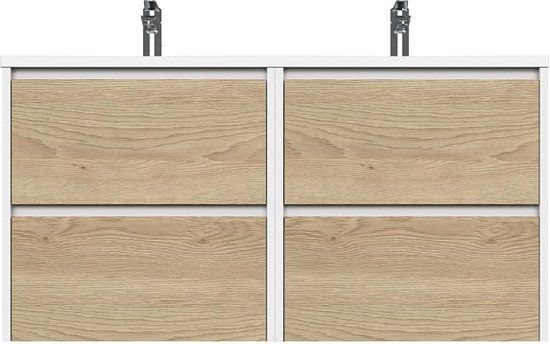 Tiger Reverse meubelset wastafelonderkast Naturel eik, mat wit