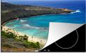 Merkloos KitchenYeah® Inductie beschermer 77x51 cm - Strand van Honolulu, eiland Oahu in Hawaii - Inductiebeschermer