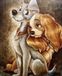 Diamantmozaïek set: Chien, formaat 40x50 cm