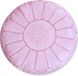 Poufs&Pillows Pouf marocain Rond - Rose - Cuir - Fait main