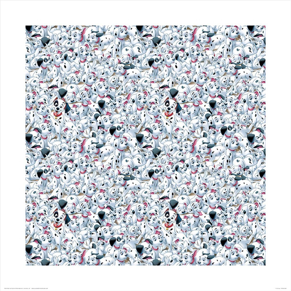 Pyramid International 101 Dalmatians Many Dalmatians Art Print 40x40cm
