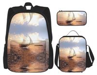 Sac à dos avec boîte à lunch set de 3 pour école et loisirs