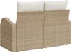 vidaXL Tuinbank 2-zits met kussens Beige