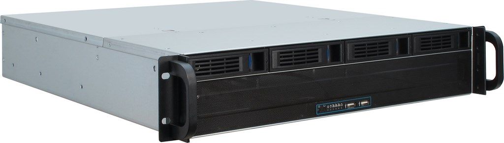 Inter-Tech 2U-2404L - Computerbehuizingen - Zwart, Zilver
