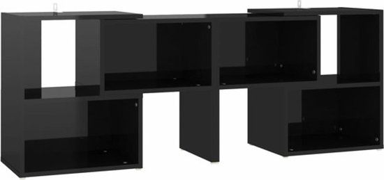 vidaXL Tv-meubel 104x30x52 cm bewerkt hout hoogglans zwart