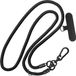 Merkloos Avizar Nylon Gevlochten Telefoonkoord HandyHold 60cm Zwart