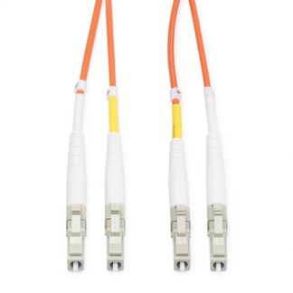 Intellinet ILWL D5-LCLC-010 1m LC LC Zwart, Oranje, Rood Glasvezel kabel