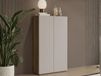 Mauvella Commode haute KRISY 2 portes cachemire/chêne