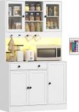 HOMCOM Keukenkast 103x40x180cm MDF Wit
