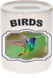 Bellatio Decorations Dieren liefhebber kolibrie vogel spaarpot 9 cm jongens en meisjes - keramiek - Cadeau spaarpotten vogels liefhebber