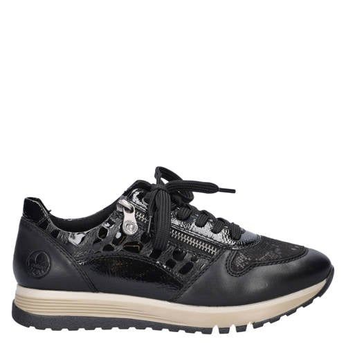 Rieker Zwarte Leren Sneakers