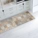 CREARREDA Keukenloper 240 x 50 cm, cementine oker vinyl, antislip en wasbare keukenloper van vinyl, 100% Made in Italy, 83721