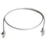 Telegärtner 100009088 RJ45 Netwerkkabel, patchkabel CAT 5e 10.0 m Grijs Vlambestendig, Met anti-kniktule 1 stuk(s)