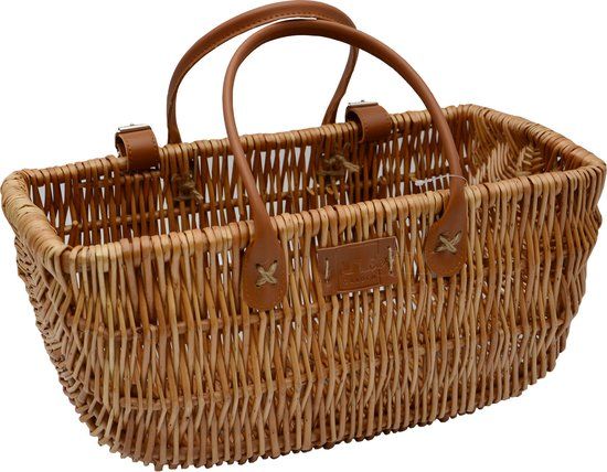 UNUS® Rieten Fietsmand Bruin 40x20x22 cm