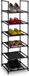 Merkloos Relaxdays schoenenrek - 6 etages - 106 x 33 x 33 cm - smal - zwart-grijs