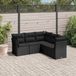 Maison Exclusive - Ensemble de jardin, composé de 5 pièces avec coussins, noir, en polyrotin