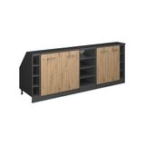 Vicco R-Line Keukenkast voor schuine wand – 210 cm Set van 5 kastrompen 60 cm diepte Artisanaal eiken