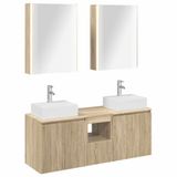 vidaXL Badkamerkast - set - 5 - st - Sonoma Eiken Bewerkt hout