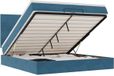 vidaXL - Bed - poef - met - matrassen - en - leds - 200x200 - cm - fluweel - donkerblauw