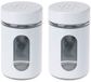 Excellent Houseware Peper / Zoutstrooier - 2x - glas - wit - 94 ml