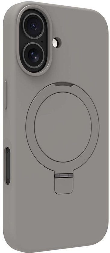 dbramante1928, Hoesje geschikt voor iPhone 17 - Roskilde Kickstand MagSafe met Ring Standaard, Grijs