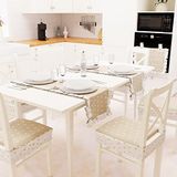 PETTI Artigiani Italiani - Tafelloper van katoen, 40 x 140 cm, harten in beige