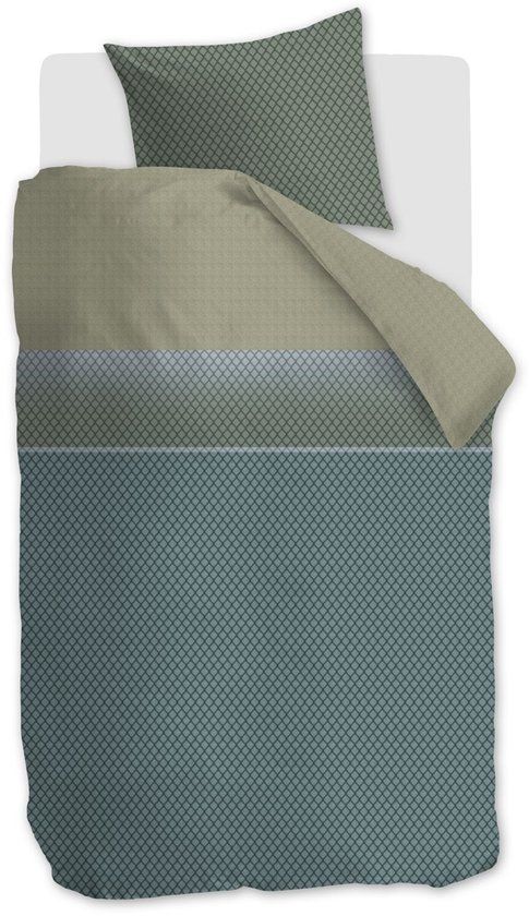 Beddinghouse Riven dekbedovertrek - Eenpersoons - 140 x 200/220 cm - Blauw