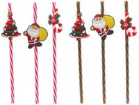 COOK CONCEPT KV7273 Festive Reusable Stainless Steel Straw, Ideal for Cocktails and Smoothies, Easy to Clean, Eco-Friendly - Size: 4, Color: Multicolor