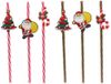COOK CONCEPT KV7273 Festive Reusable Stainless Steel Straw, Ideal for Cocktails and Smoothies, Easy to Clean, Eco-Friendly - Size: 4, Color: Multicolor