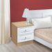 Homemania Martino nachtkastje met schuifladen voor de slaapkamer, eiken, wit, van melamine spaanplaat, MDF, 51 x 39 x 90 cm